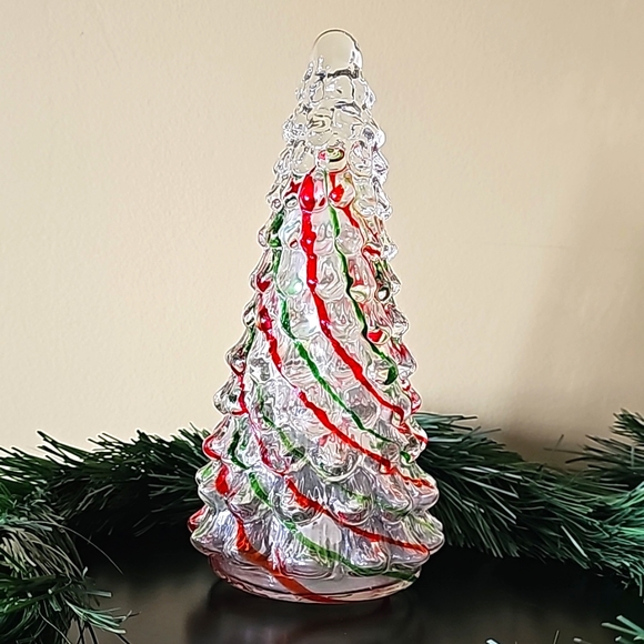 Pier 1 Holiday P Art Glass Collection Lighted Christmas Tree Poshmark